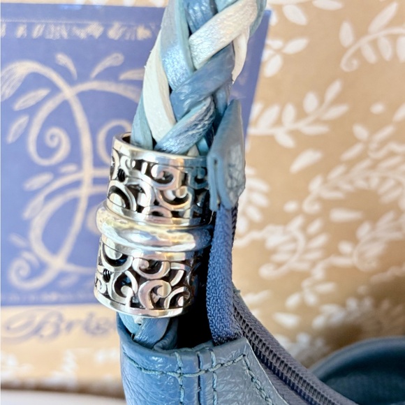 Brighton Barbados Ziptop Hobo Canyon Blue Women’s Bag - Picture 4 of 11